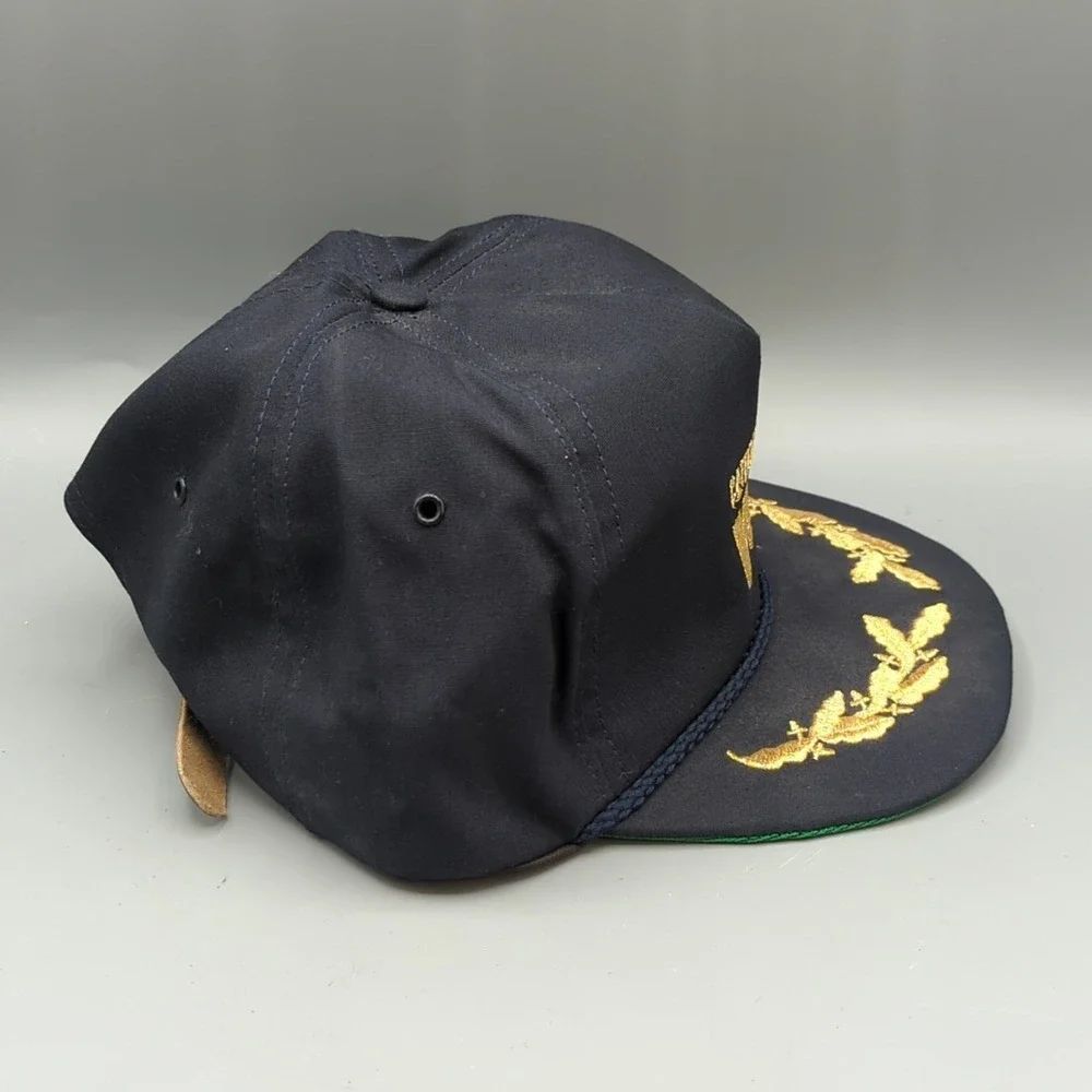 CAT Caterpillar VIP Hat Rope Embroidered Cap Adjustable Strapback OSFM Navy USA